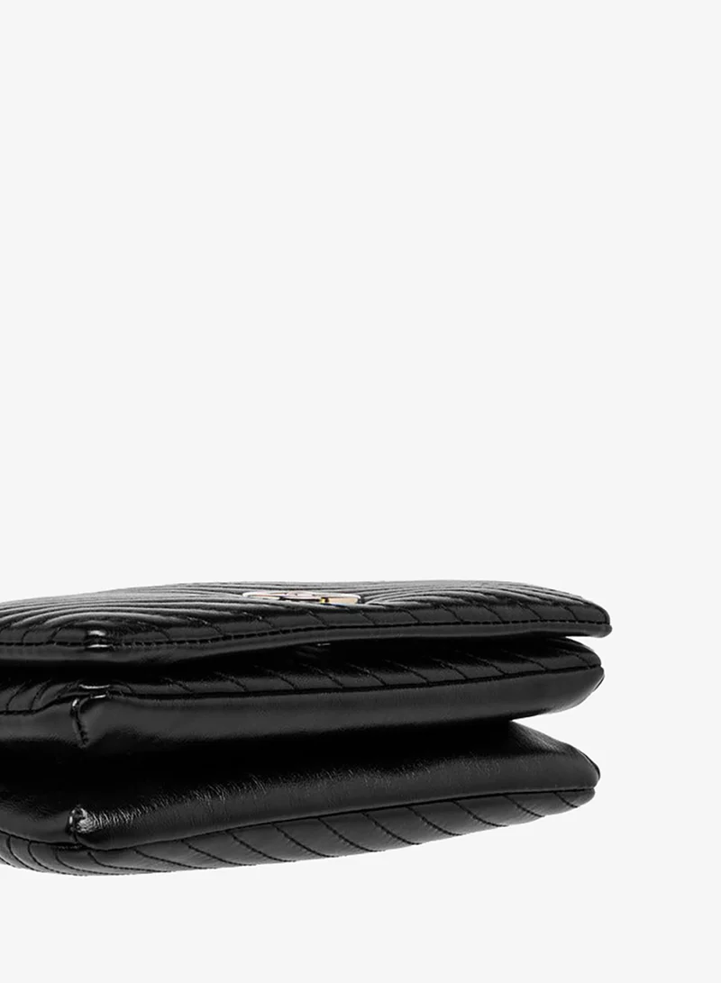 Paprika BLACK Quilted Crossbody Bag with Chain Strap for Women | Best Price UAE