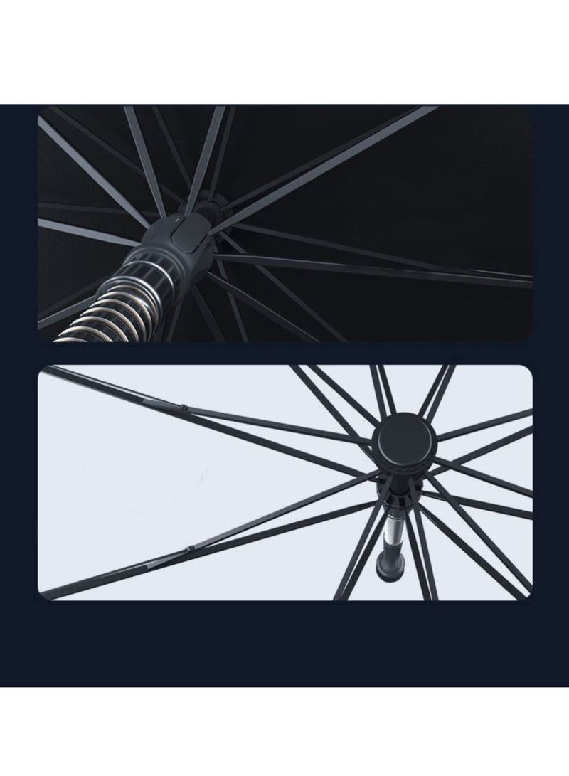 Car Windshield Sun Shade Umbrella with Car Safety Hammer,Bendable Shaft,UV Rays and Heat Sun Visor Protector, Foldable Front Window Sunshade (Extra large (150cm x 85cm)) - Image 5