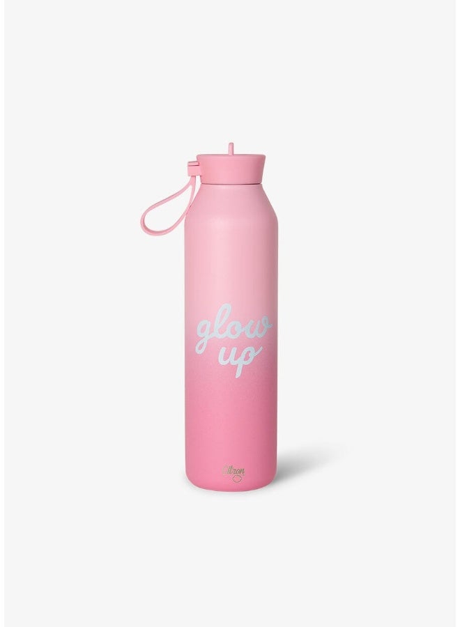 Citron - Glow Up Stainless Steel Vacuum Insulated Water Bottle - Pink - 750 ml - Image 5