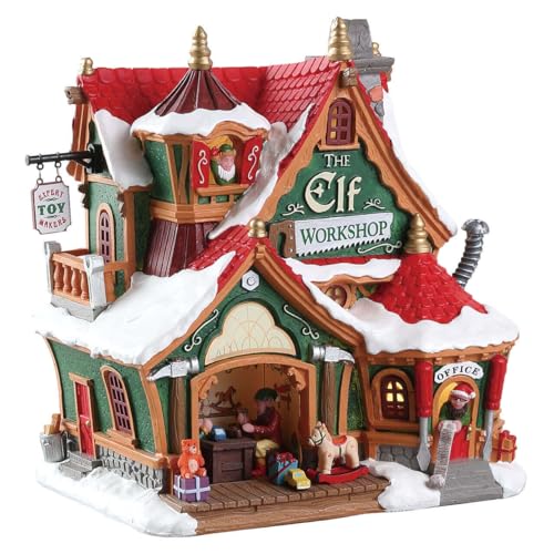 Lemax 75291 Santas Wonderland Lighted Buildings The Elf Workshop