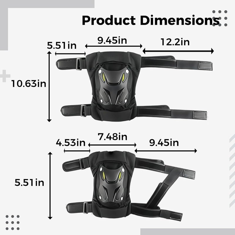 4 Pcs Motocross Knee and Elbow Protection Gear, Quick Release Buckles, Adjustable for Motorcycle Racing, Black - Image 5