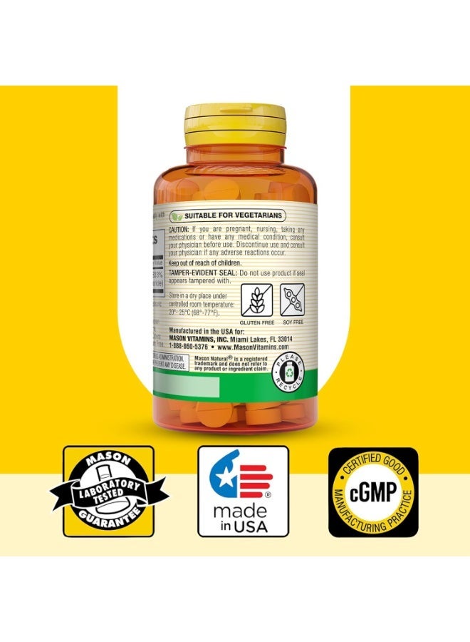 Mason Natural أقراص فيتامين ب-1 ثيامين، 250 ملغ، زجاجة تحتوي على 100 قرص، مكمل غذائي يدعم إنتاج الطاقة والتمثيل الغذائي الصحي، يساعد في تفكيك الدهون والبروتين - Image 3
