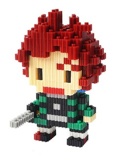 LELE BROTHER 650-Piece Demon Slayer Series Cartoon Bricks Set, Kamado Tanjirou Cartoon Figures Building Brick Toys Set, Mini 3D Block Building, Assembling Building Block Suitable for Boys and Girls Aged 6 and Up  - Image 1