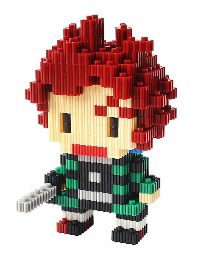 LELE BROTHER - 650-Piece Demon Slayer Series Cartoon Bricks Set, Kamado Tanjirou Cartoon Figures Building Brick Toys Set, Mini 3D Block Building, Assembling Building Block Suitable for Boys and Girls Aged 6 and Up - Image 1
