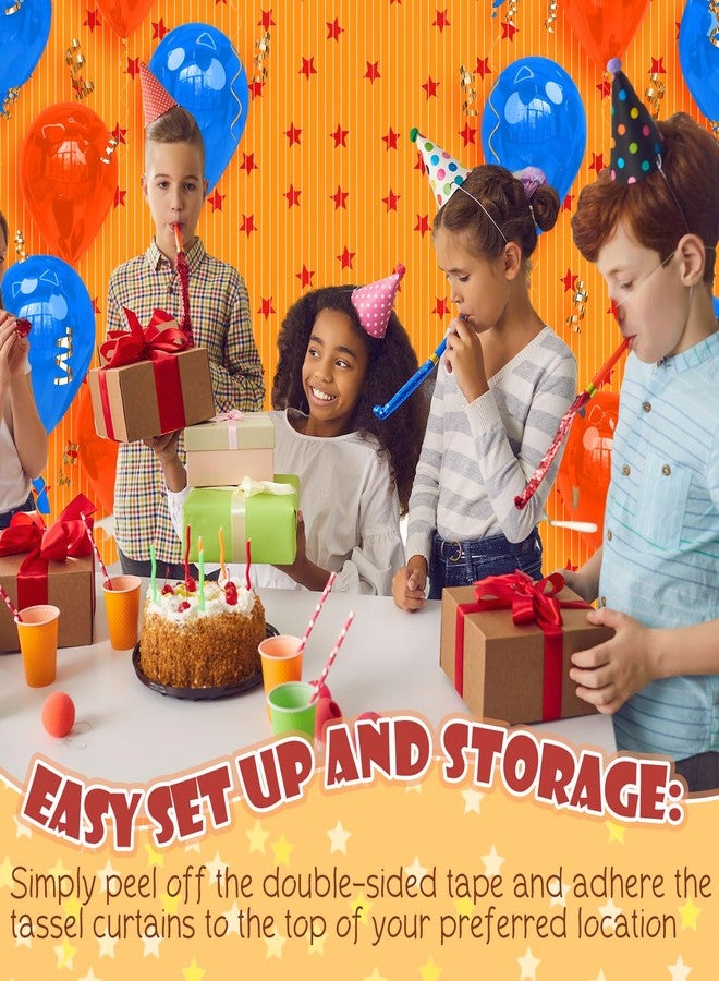 اودين مجموعة من 3 قطع من ديكورات حفلات أعياد الميلاد بطابع الأنمي من أوداين، لافتة بنجوم حمراء وصفراء، وستائر بخلفية من رقائق معدنية لامعة للتصوير الفوتوغرافي - Image 4