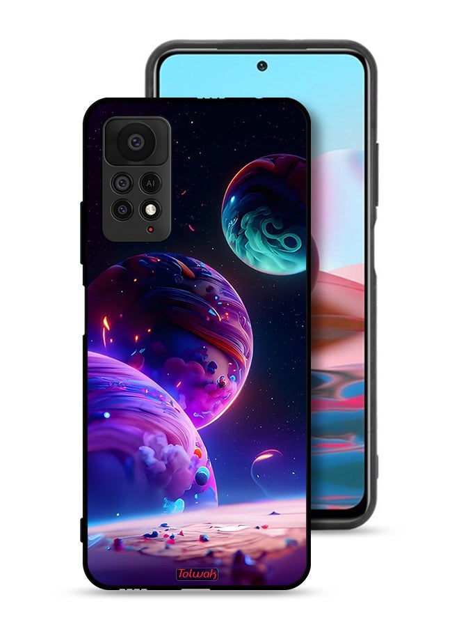 Tolwak Xiaomi Redmi Note 11 Pro 5G Protective Case Cover Planet Pattern - Image 1