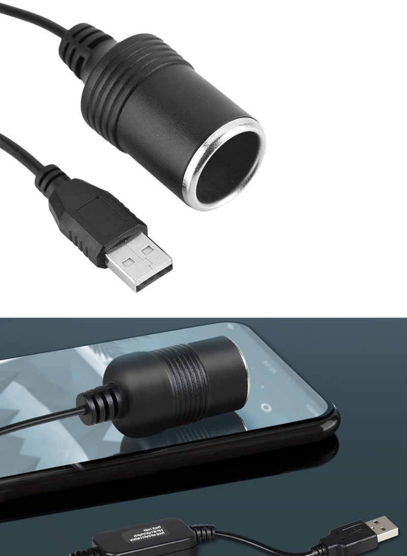 Chase Up USB Port to 12V Car Cigarette Lighter Socket, Female Converter Adapter Cord for Driving Recorder, Electronic Dog, Car and Other Automotive Electronic Equipment - Image 3