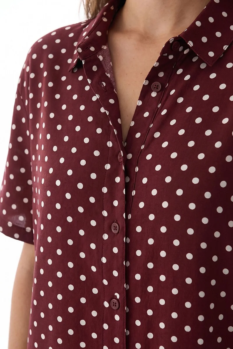 بنتي PENTI Polka Dots Shirt And Trousers Pajama Set