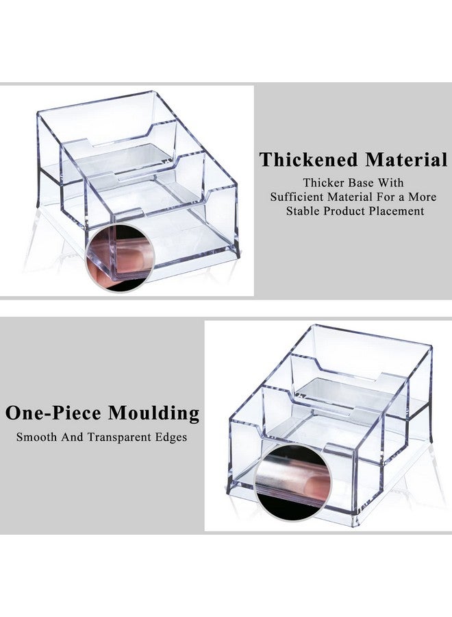Meschett Clear Acrylic Business Card Holder,3 Tier Premium Acrylic Clear Business Card Holder Stand For Desk Fits 150 Business Cards  - Image 4