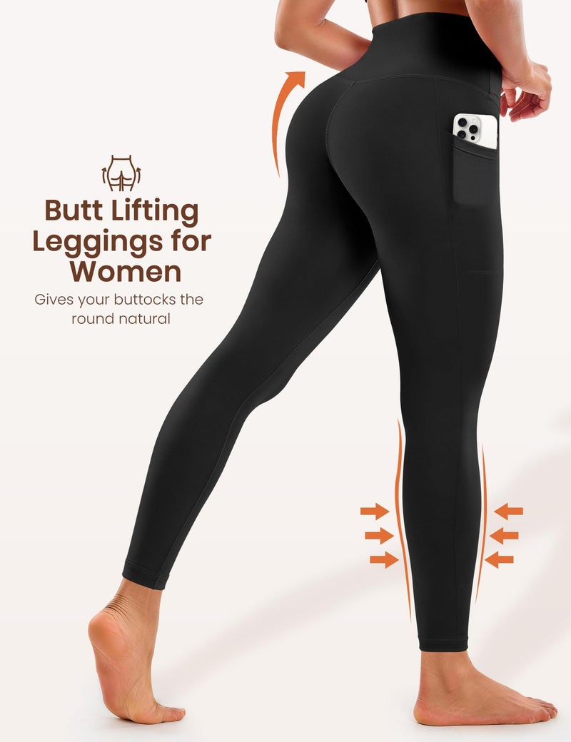Laite Hebe Leggings for Women - High Waisted Full Length Buttery Soft Yoga Pants for Workout Athletic Daily - Image 4