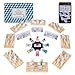 Offelec Mexican Train Dominoes Set with 8 Wooden Holders  Double 12 Dominoes with 91 ColorCoded Tiles  Hub  Domino Tile Board Games for 28 Players  Family Board Game for Adults  Kids D12  8 Holders - Image 4