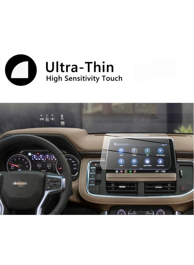 ANGIEHAIE Screen Protector Compatible with 2021-2023 Tahoe Suburban，Anti Scratch,Bubble Free,9H Hardness Tempered Glass (Front Navi 10.2inch) - Image 5