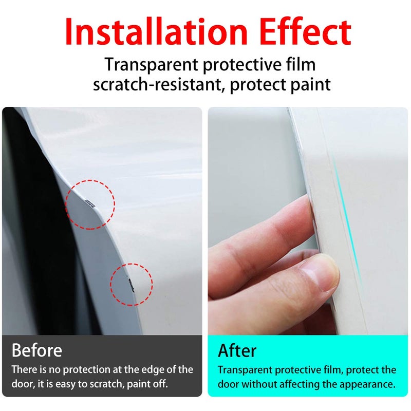Storystore Storystore Universal Car Door Edge Guard Door Sill Protector, Automotive Anti-Collision Strip for Car Door Edge/Front and Rear Bumper/Door Sill Protector, Fits for Most Car, Transparent (2.7In x 33Ft)  - Image 4