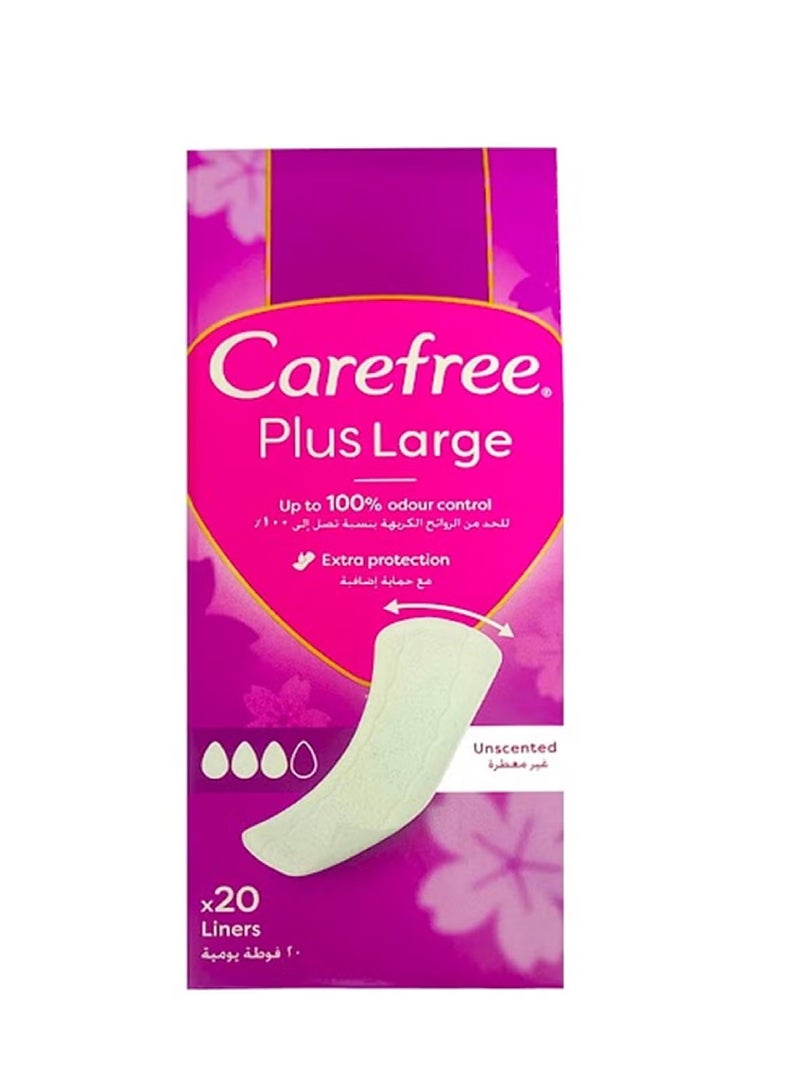 Carefree Plis Large Unscented  20 Liners