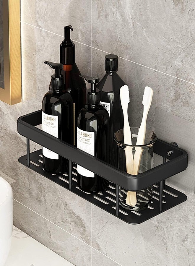 Finalize Self-Adhesive Multipurpose Wall Mounted Bathroom Shelf and Rack for Bathroom and Kitchen,Space Saving Bathroom Organizer Shelf, Punch Free Wall Shelves, Wall Stand Black - (1) - Image 3