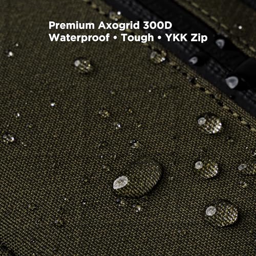 ALPAKA HUB Pouch Pro EDC Organizer - Small Tool Pouch for Electronics, Cables with YKK Zipper, Daily Use and Travel - Army Green Axogrid 300D Weatherproof UV Resistant Fabric - Image 5