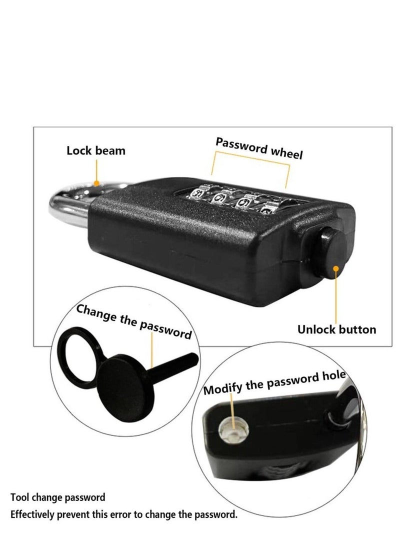 Generic - Outdoor Weatherproof Padlock, Heavy Duty Combination Padlock, 4 -Digit Combination Lock, Suitable for School Gym Locker, Fence, Toolbox, Hasp Gate, Storage - Image 1