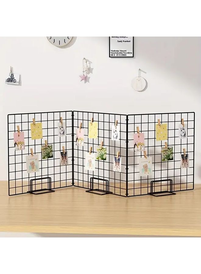White Base Metal Photo Display Stand Adjustable Height Frame For Home Cafe Office - Image 1