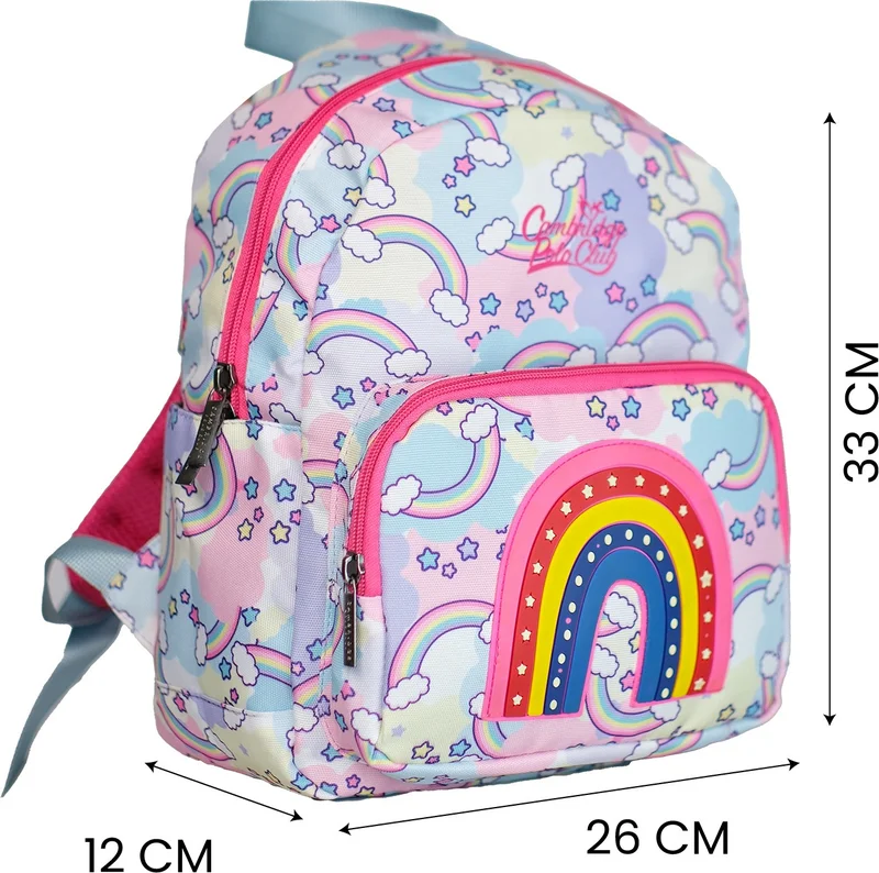 كامبريدج بولو كلوب Rainbow Girls Kindergarten Bag with Front Pocket