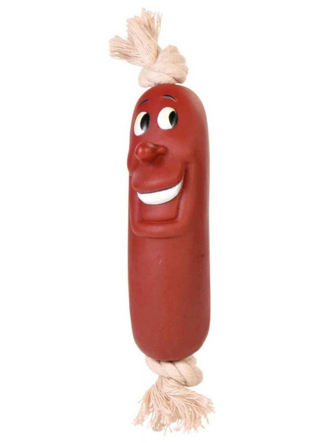 تريكسي لعبة مضغ على شكل نقانق على حبل للكلاب | لعبة مضغ مثالية للكلاب | تخفف التوتر وتمكن من السلوك المرح - أحمر، 11 سم (عبوة من 4 قطع)