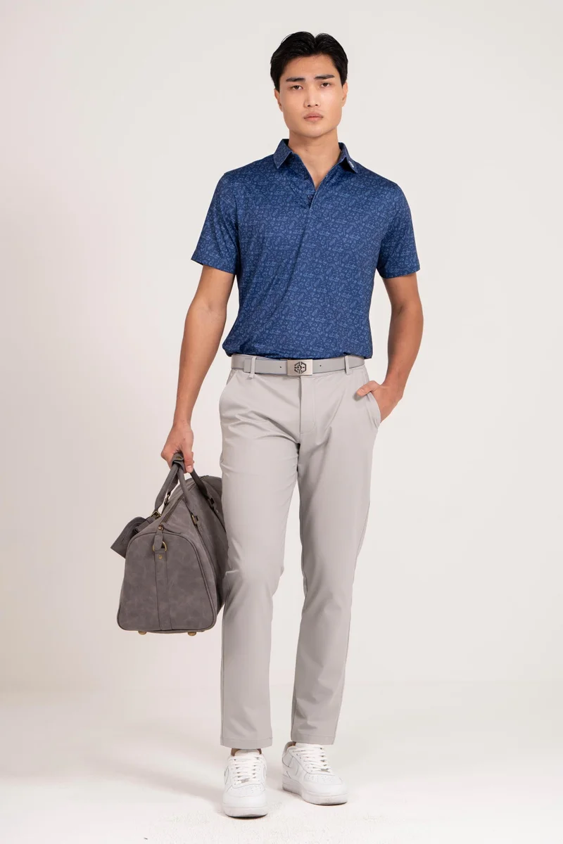 إي جي إل بنطلون جولف رجالي  - رمادي - جيبان جانبيان وجيب خلفي - قصة رياضية