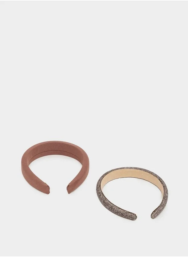 Styli Set of 2 - Solid and Embellished Padded Headband