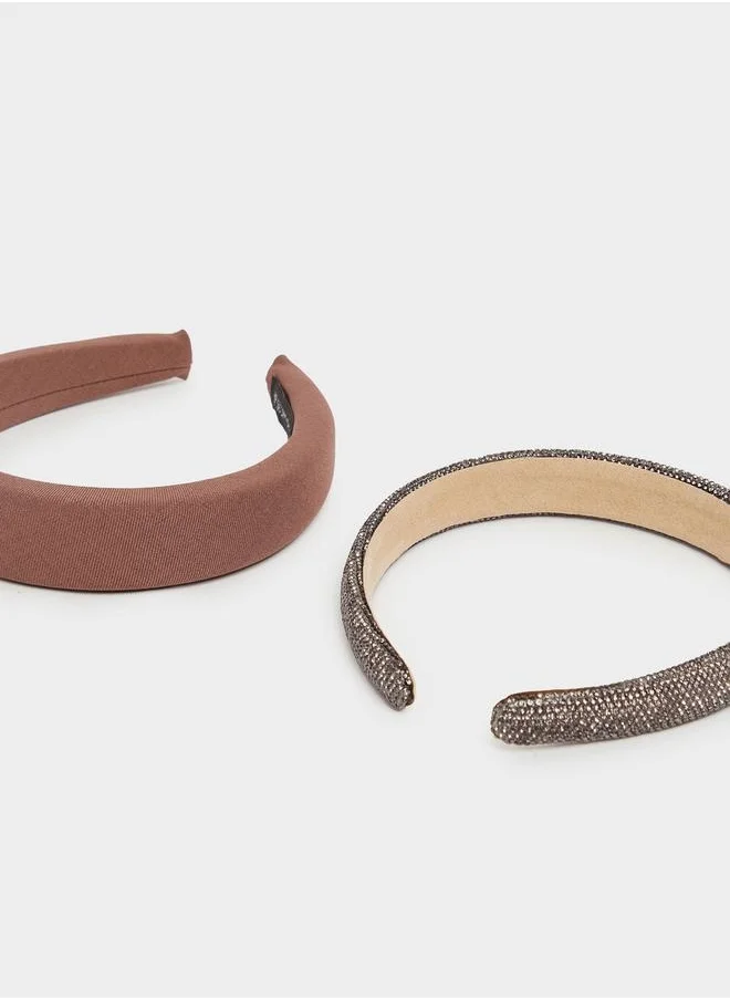 Styli Set of 2 - Solid and Embellished Padded Headband