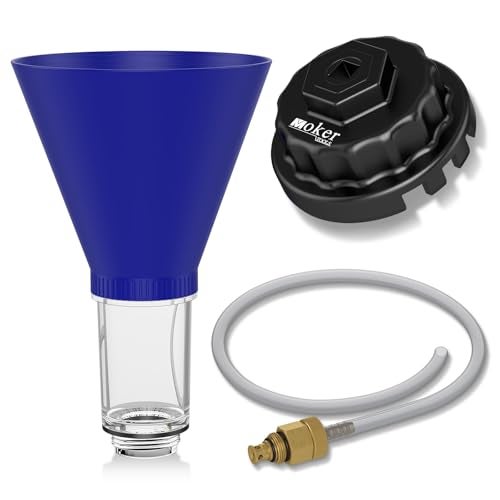 Moker Oil Filter Wrench, Drain Hose & Engine Oil Funnel Set for Toyota & Lexus 2.0L - 5.7L Engines, Ideal for Oil Changes - Image 1