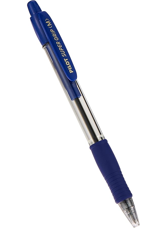 PILOT 714352 Bpgp 10R Ml 1.0 Mm Super Grip Retractable Ball Point Pen Blue - Image 1