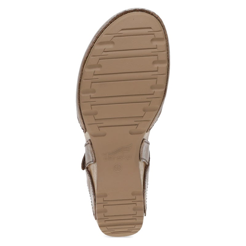 Dansko Tiffani Wedge Sandal for Women â€“ Cushioned, Contoured Footbed for All-Day Comfort and Support Brown 6.5-7 M US - Image 3