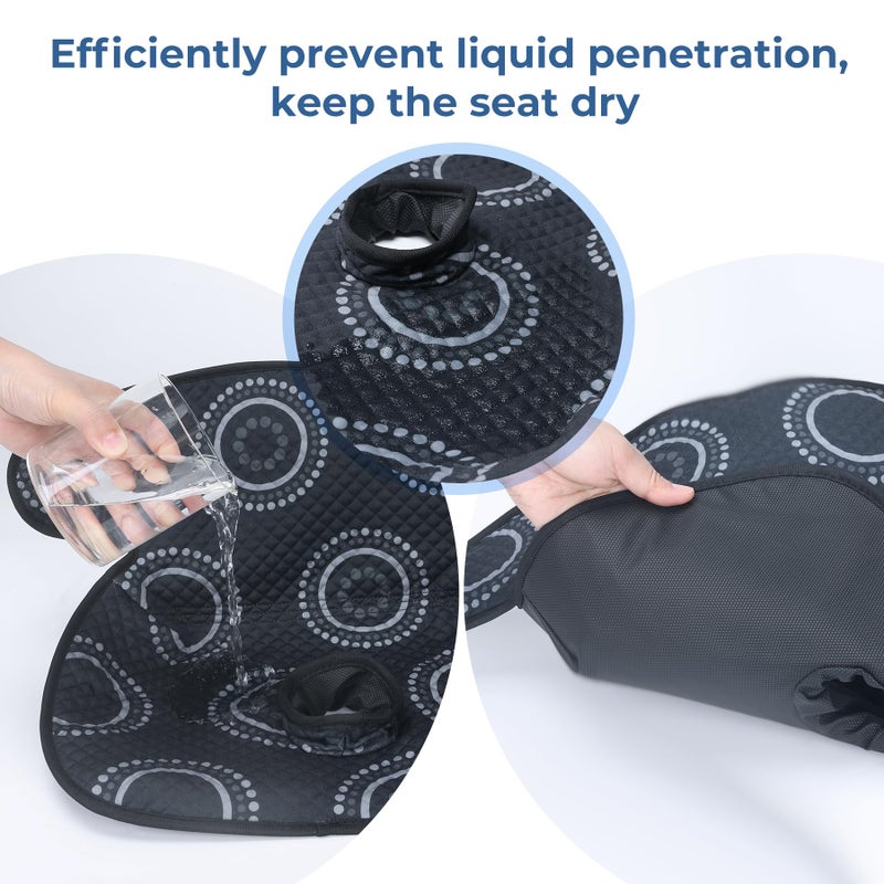 COOLBEBE Infant Car Seat Protector for Potty Training, 2 Pack Dry Waterproof Car Seat Liner Toilet Training for Baby Infant Toddler, Piddle Pads Cover Car Seat Pad for Strollers & Carseat (Black,2PC) - Image 3