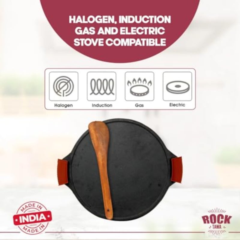 Dosa Pre-Seasoned Cast Iron Skillet - 12in, black - Image 5