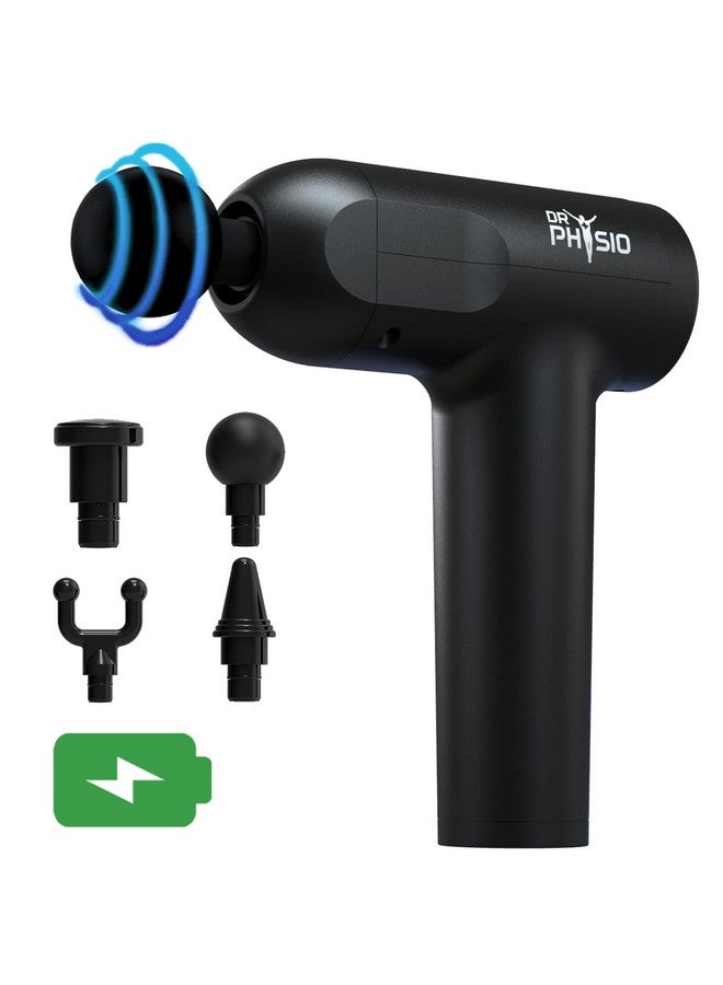 Dr Physio Supervolt Go 1023 Pro Cordless Rechargeable Portable Massager For Deep Tissue Muscle Massage, Body Relaxation And Pain Relief- (Matte Black) - Image 1
