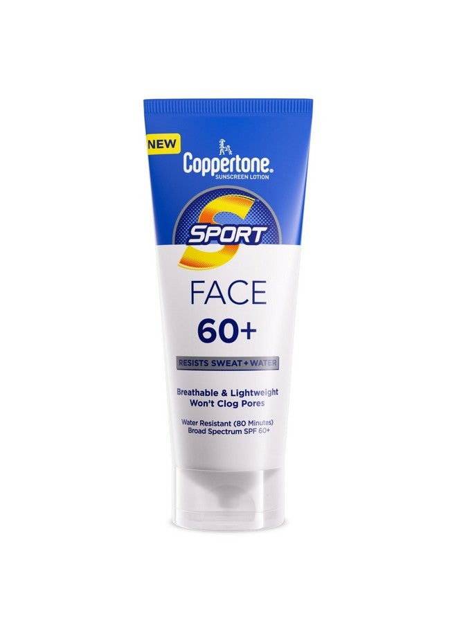 لوشن واقي من الشمس للوجه من كوبرتون سبورت بعامل حماية من الشمس 60+، مقاوم للماء، واقي من الشمس واسع الطيف بعامل حماية من الشمس 60+، أنبوب 2.5 أونصة سائلة - Image 1