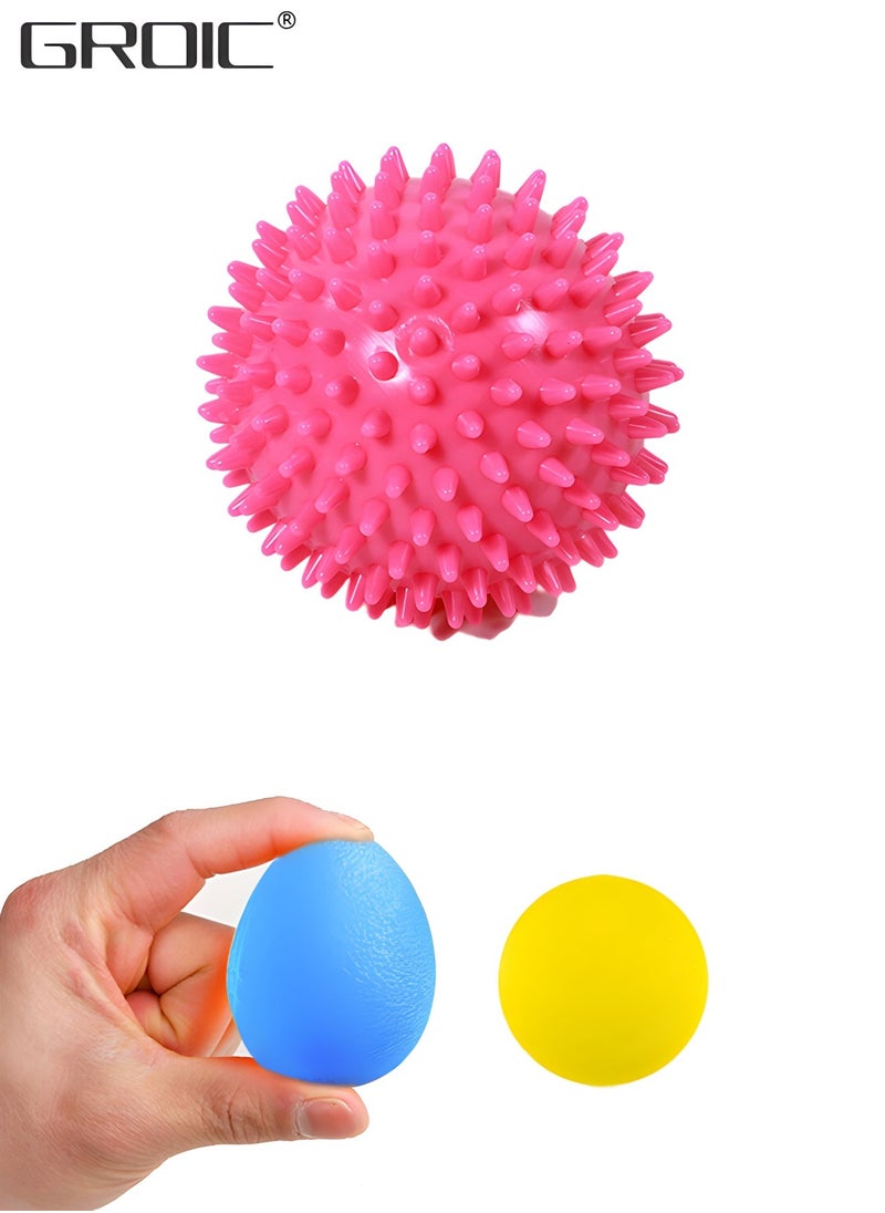 GROIC Massage Ball Set,Squeeze Balls for Hand Therapy Set (3 Pack) ,ack, Arm, Neck, Shoulder, Leg Circulation Roller,relief ball Relieve Wrist & Thumb Pain  - Image 1