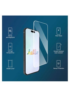 Arify-Tech Glass Screen Protector Compatible for iPhone 15 Plus/15 Pro Max [6.7 Inch] Display 3 Pack Tempered Glass,Case Friendly  - Image 2