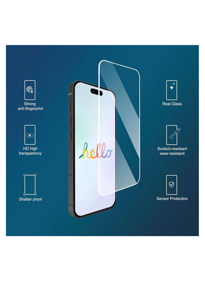 Arify-Tech - Glass Screen Protector Compatible for iPhone 15 Plus/15 Pro Max [6.7 Inch] Display 3 Pack Tempered Glass,Case Friendly - Image 1