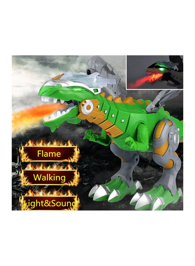 إسكدنيا لعبة ديناصور كهربائية للأطفال مع ضوء LED وحفلة موسيقية - لعبة مجسم الديناصور الميكانيكي مع تأثير رذاذ الضباب - هدايا لعبة ديناصور واقعية متحركة وذيل جناح للأطفال (أخضر) - Image 4