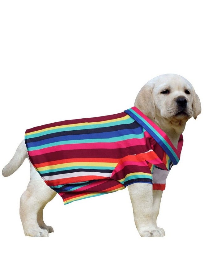 Western Era Cotton Printed Breathable Basic Vest Dog Shirt, Super Soft Shirt, Cute Lightweight Thin Shirt For Your Furries, Ultra Comfort Dog Apparel (Xlarge - 24 Inch) (Colorfull Stripes Print) - Image 1