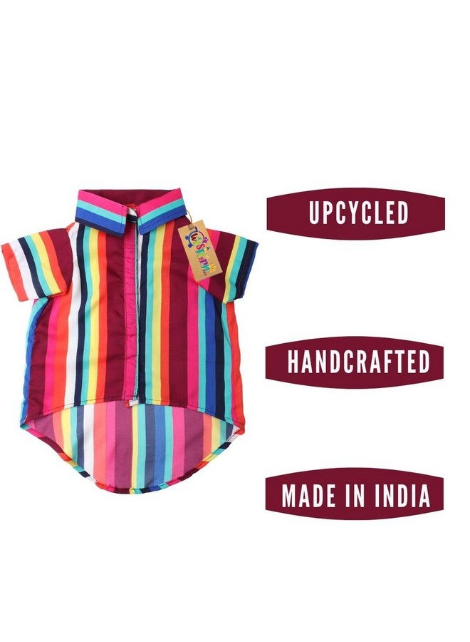 Western Era Cotton Printed Breathable Basic Vest Dog Shirt, Super Soft Shirt, Cute Lightweight Thin Shirt For Your Furries, Ultra Comfort Dog Apparel (Xlarge - 24 Inch) (Colorfull Stripes Print) - Image 3