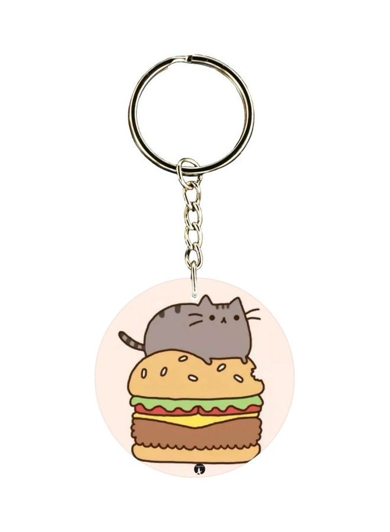 Cartoon Printed Dual Sided Keychain