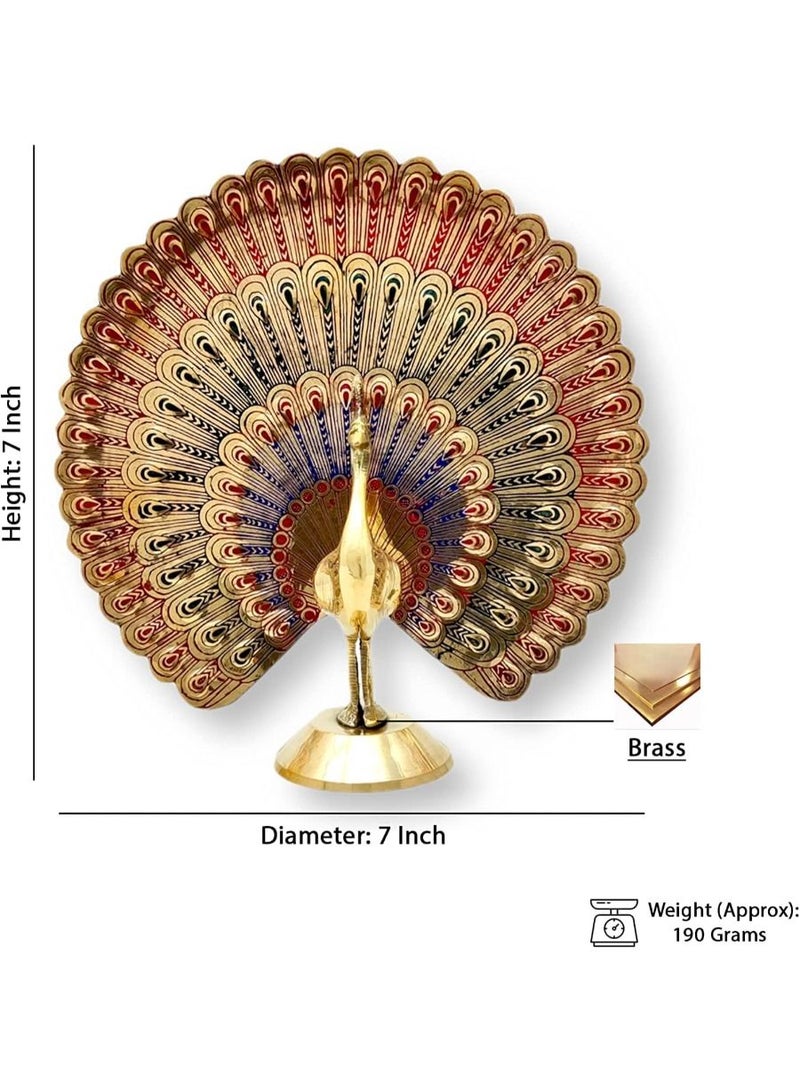 QUESERA Metal Double Lovers Peacock Statue Showpiece Figurine Standard - Image 3