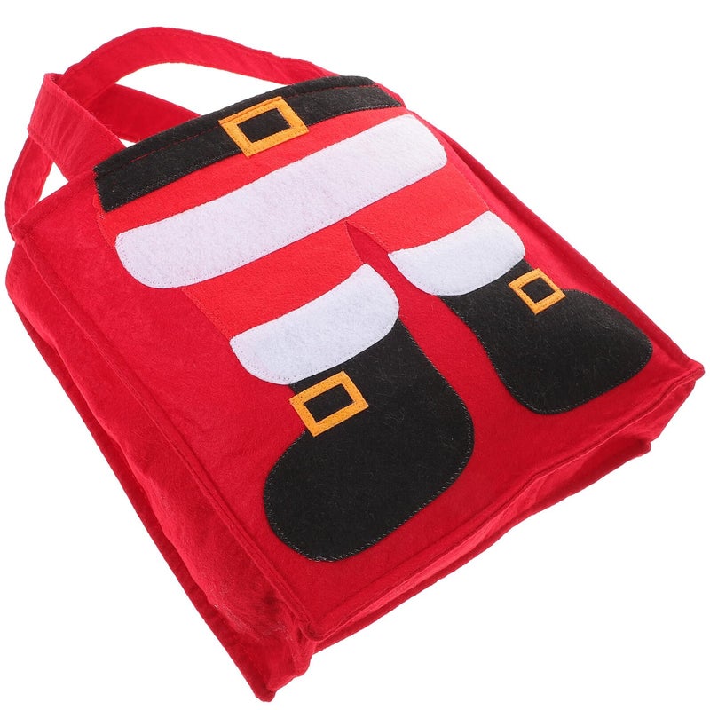 Red Non Woven Fabric Christmas Candy Bag For Holiday Treats And Gifts - Image 2