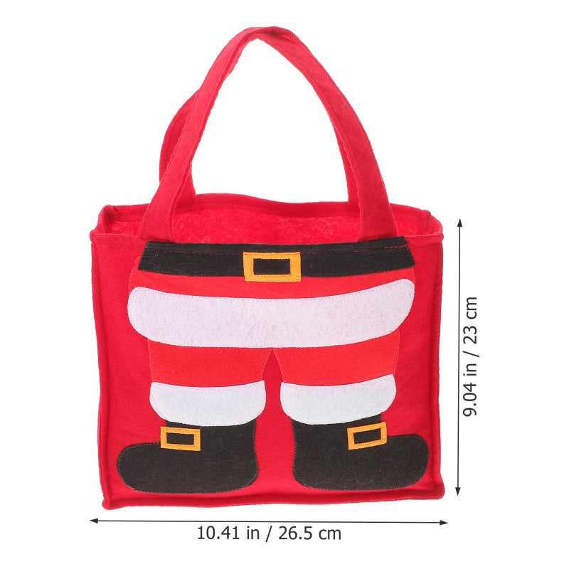 Red Non Woven Fabric Christmas Candy Bag For Holiday Treats And Gifts - Image 3