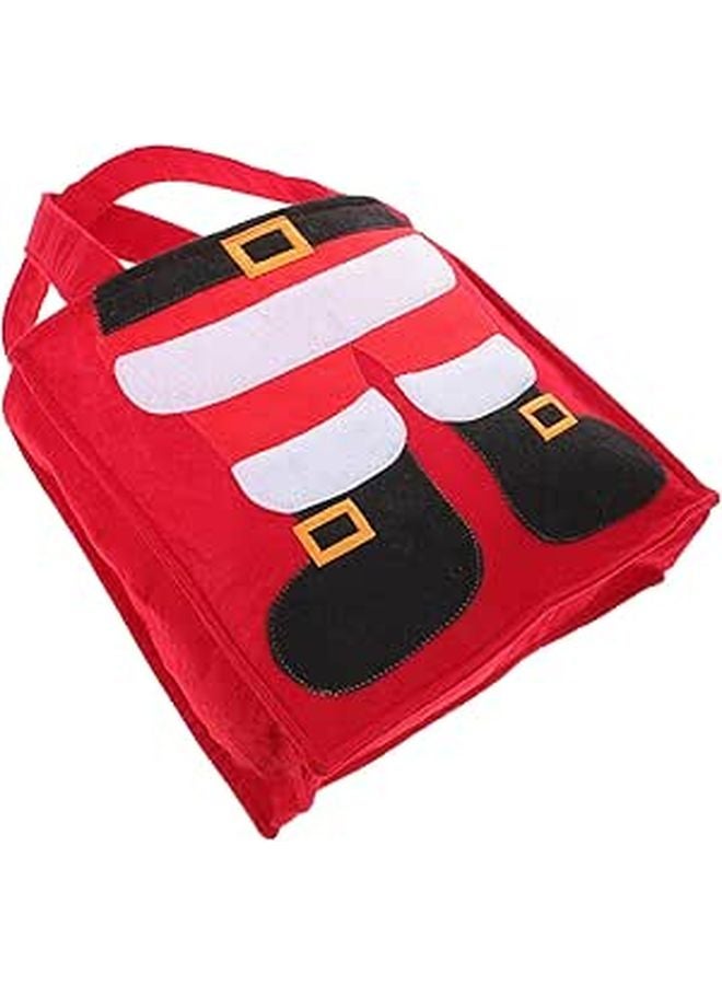 Red Non Woven Fabric Christmas Candy Bag For Holiday Treats And Gifts - Image 1