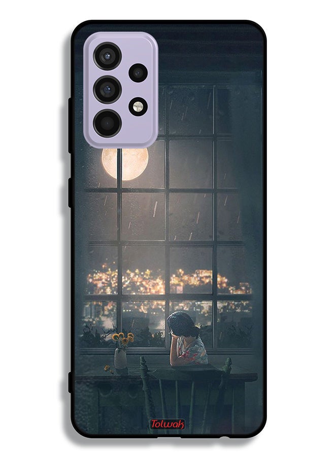 Tolwak Samsung Galaxy A52 5G Protective Case Cover Looking At Moon Art - Image 1