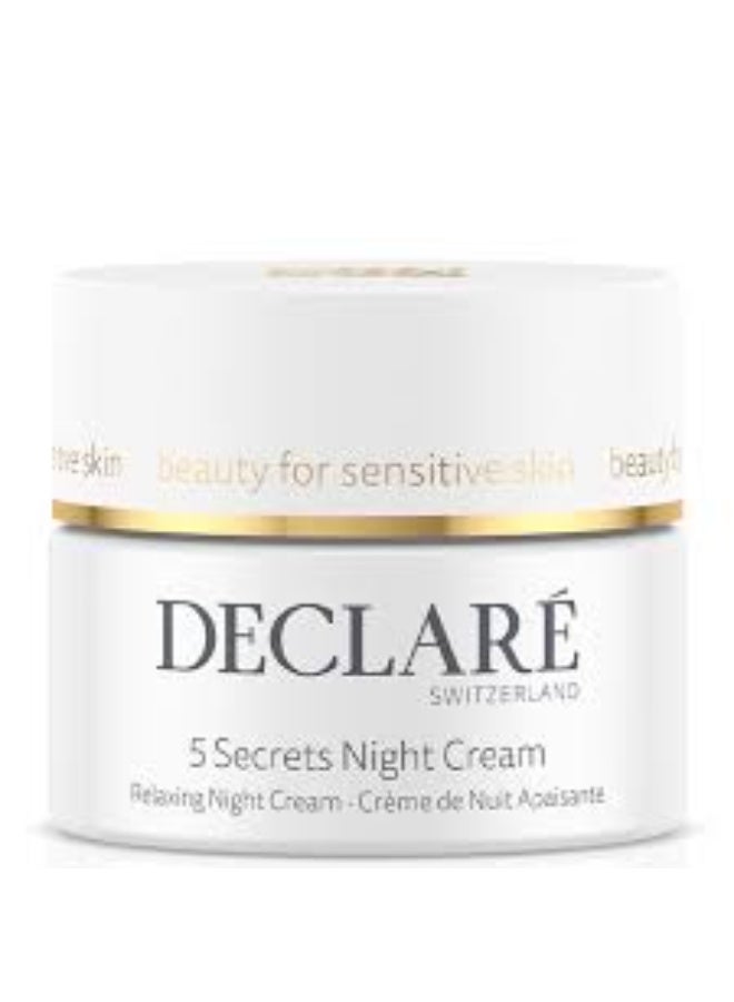 Declare Declaré 5 Secrets Night Cream 50ml - Image 1