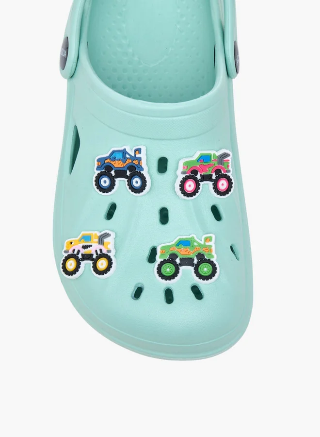 Aqua Monster Truck Accent Clogs with Backstrap