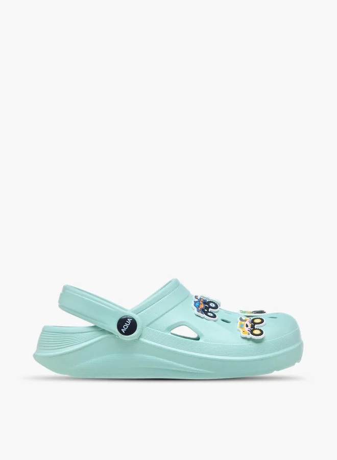 Aqua Monster Truck Accent Clogs with Backstrap