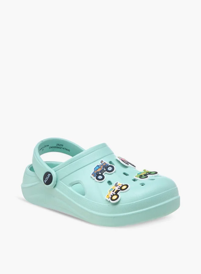 Aqua Monster Truck Accent Clogs with Backstrap